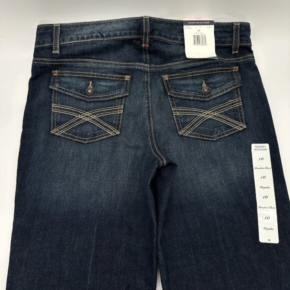 Tommy Hilfiger Freedom Boot Women's Size 10R Dark Wash Stretch Denim Jeans NWT - Picture 10 of 13